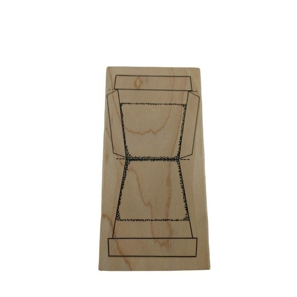 Limited Edition‎ Small Clay Pot Flower Cutout Rubber Stamp Outline 3123M #BD81 - Picture 1 of 6